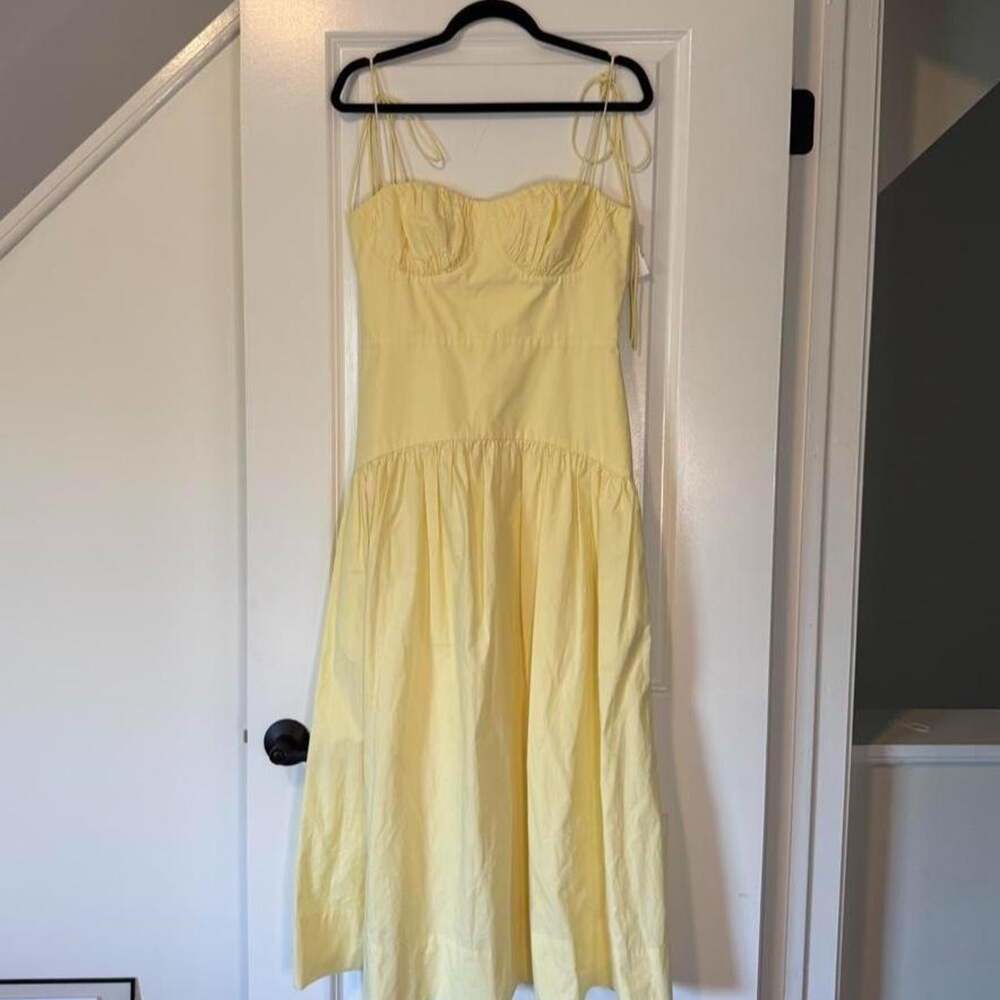 Shona Joy Limon Panelled Bustier Maxi Dress